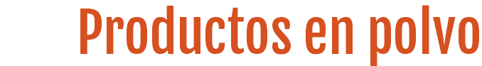 Productos en polvo